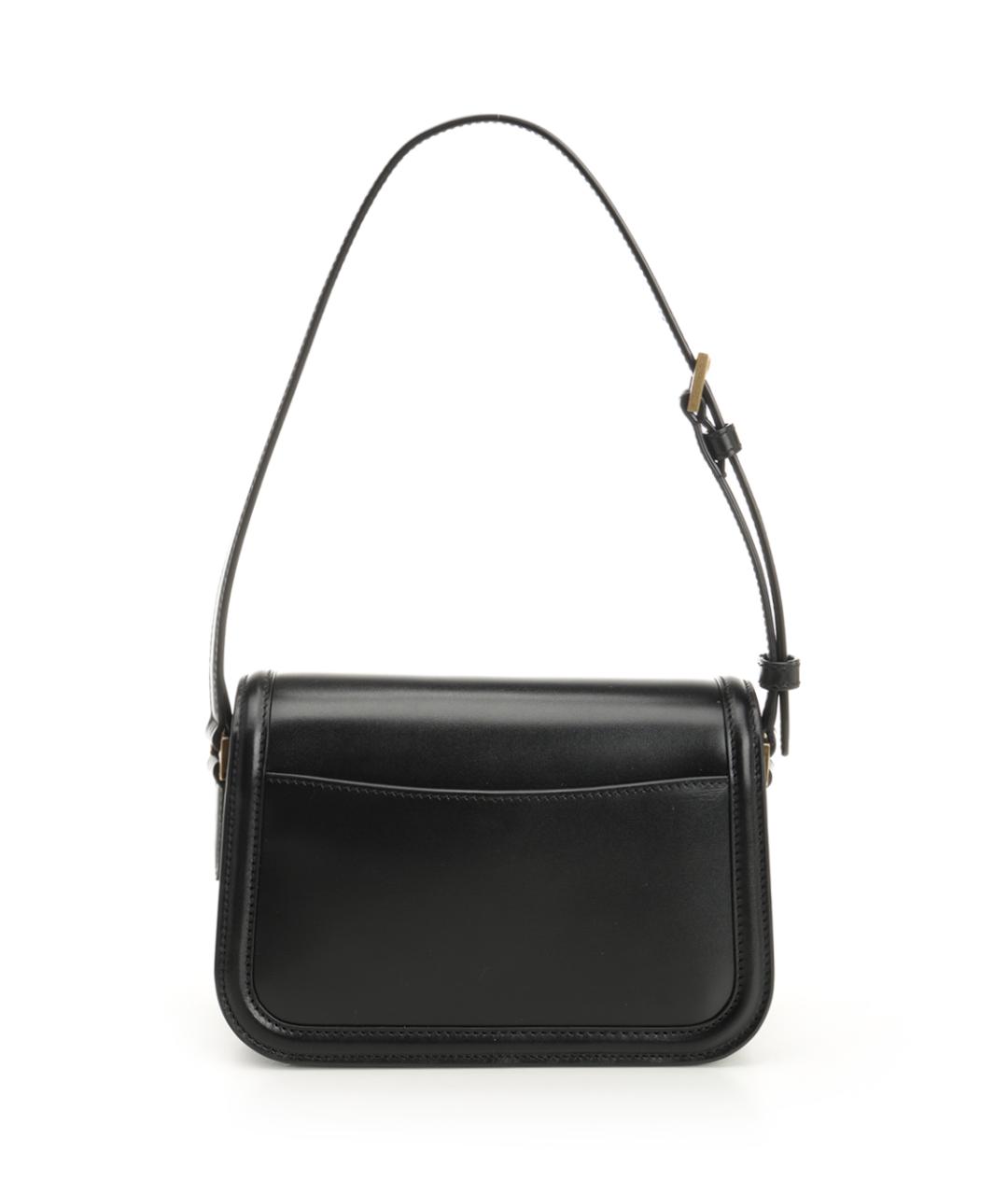 SAINT LAURENT Черная кожаная сумка через плечо, фото 3