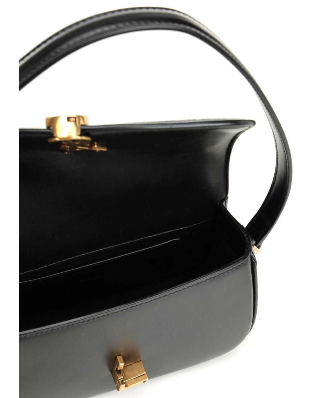 SAINT LAURENT Черная кожаная сумка через плечо, фото 4