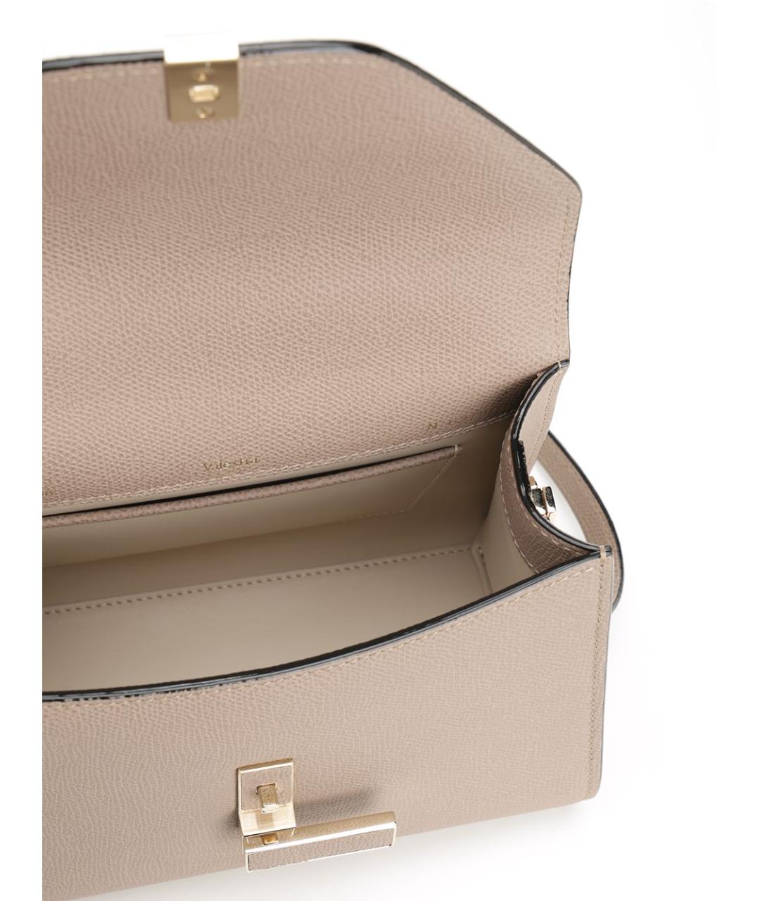 VALEXTRA Бежевая кожаная сумка тоут, фото 4