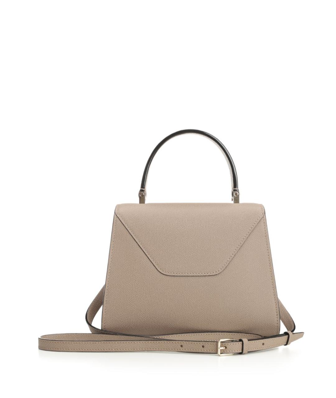 VALEXTRA Бежевая кожаная сумка тоут, фото 3