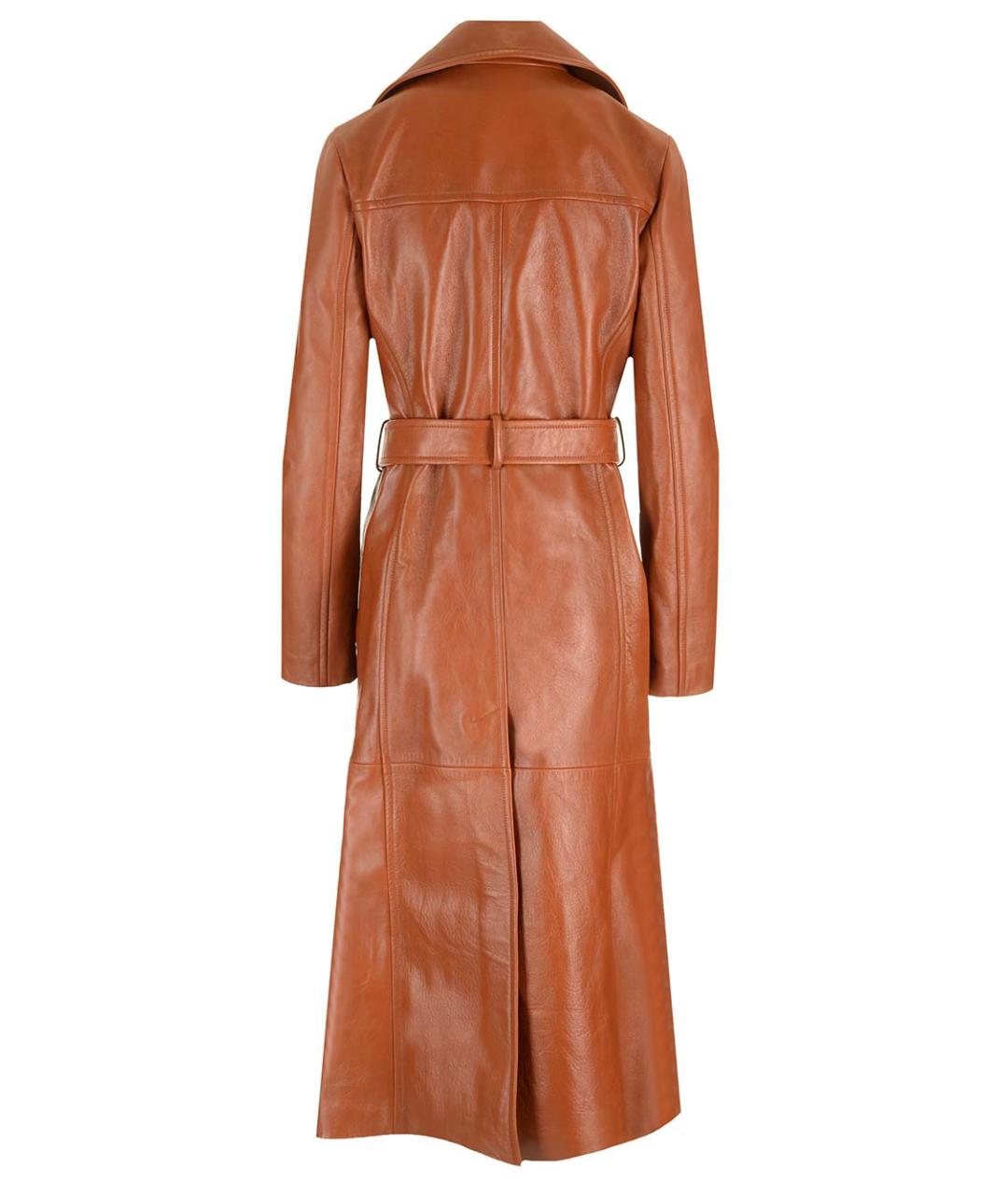 CHLOE Коричневый кожаный тренч/плащ, фото 2