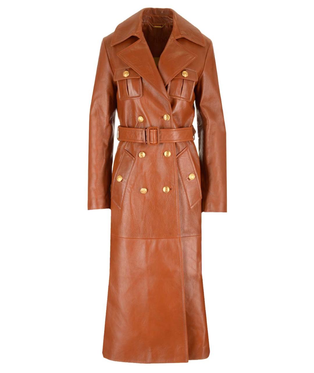 CHLOE Коричневый кожаный тренч/плащ, фото 1