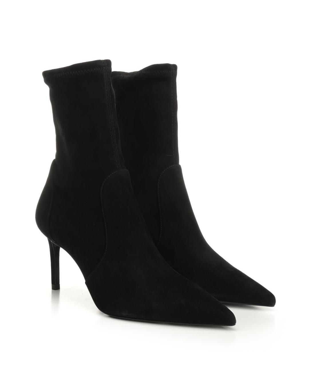 STUART WEITZMAN Черные замшевые ботильоны, фото 2