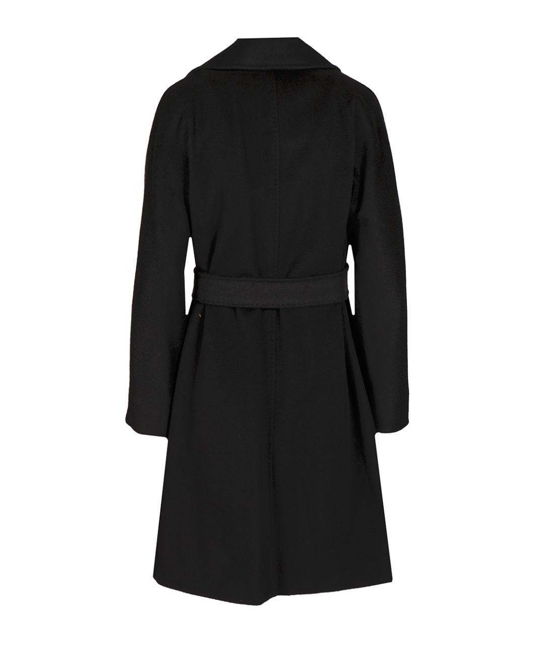 MAX MARA STUDIO Черное шерстяное пальто, фото 2