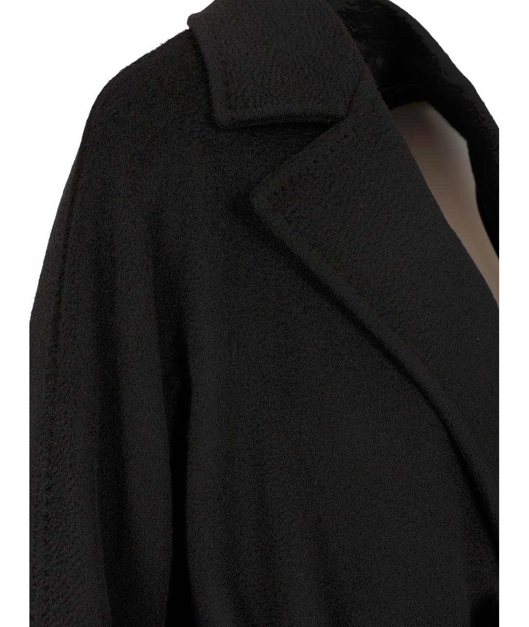 MAX MARA STUDIO Черное шерстяное пальто, фото 3