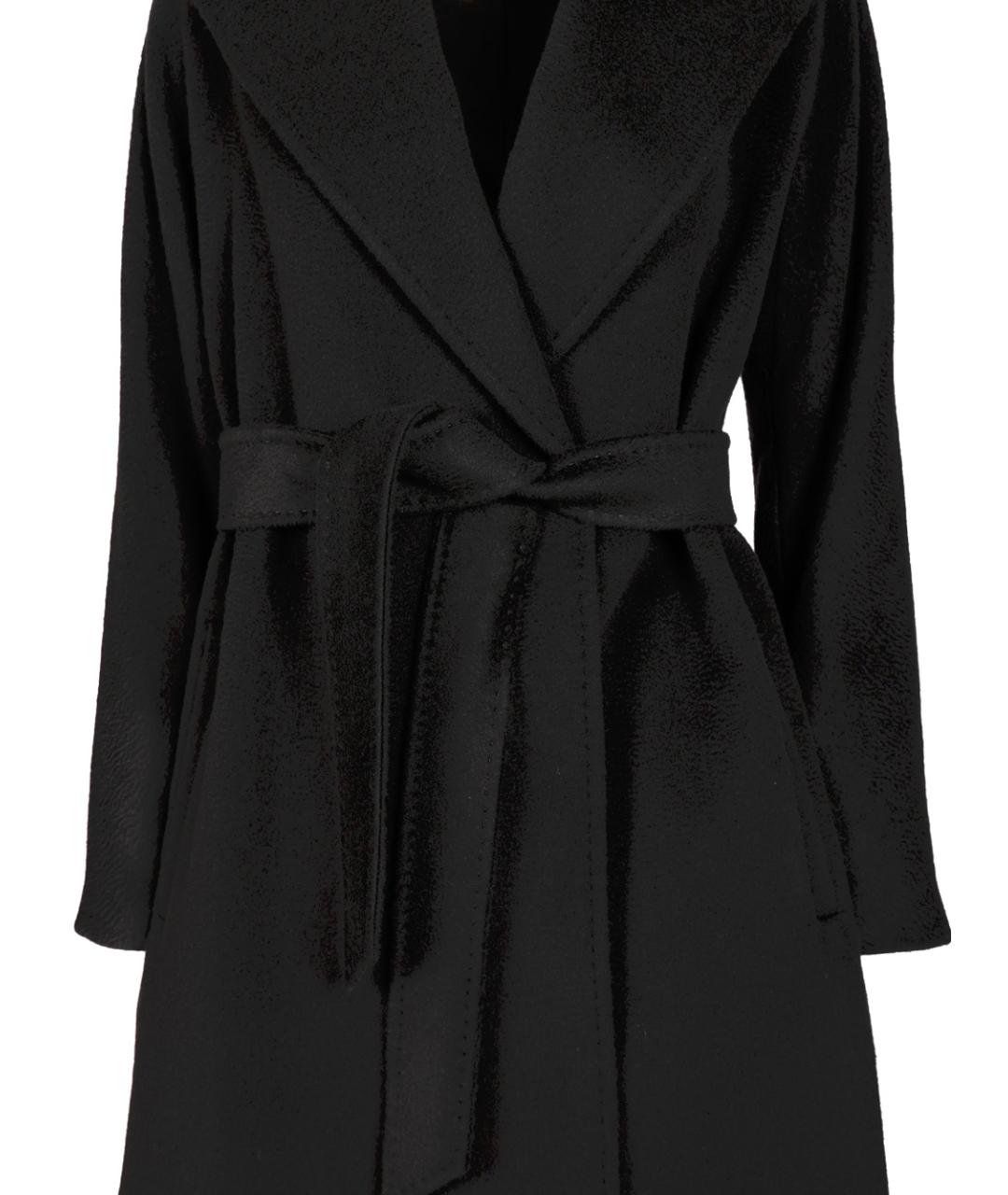 MAX MARA STUDIO Черное шерстяное пальто, фото 4