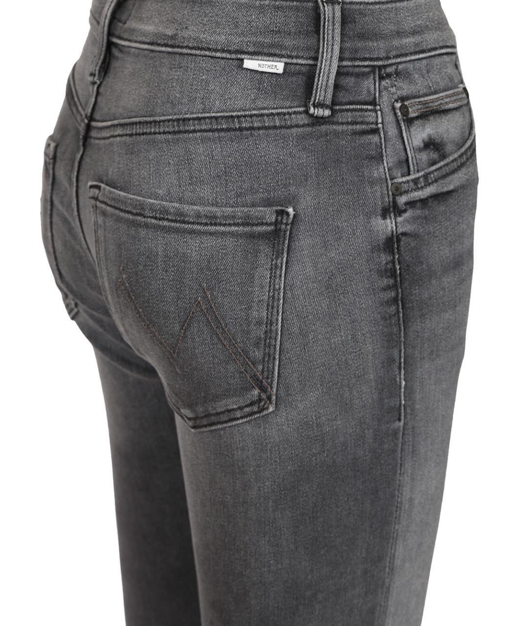 MOTHER Серые хлопко-лиоцелловые прямые джинсы, фото 3