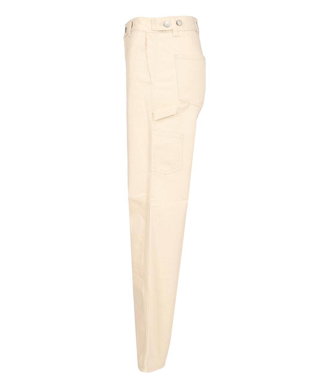 CARHARTT WIP Белые хлопковые прямые брюки, фото 3