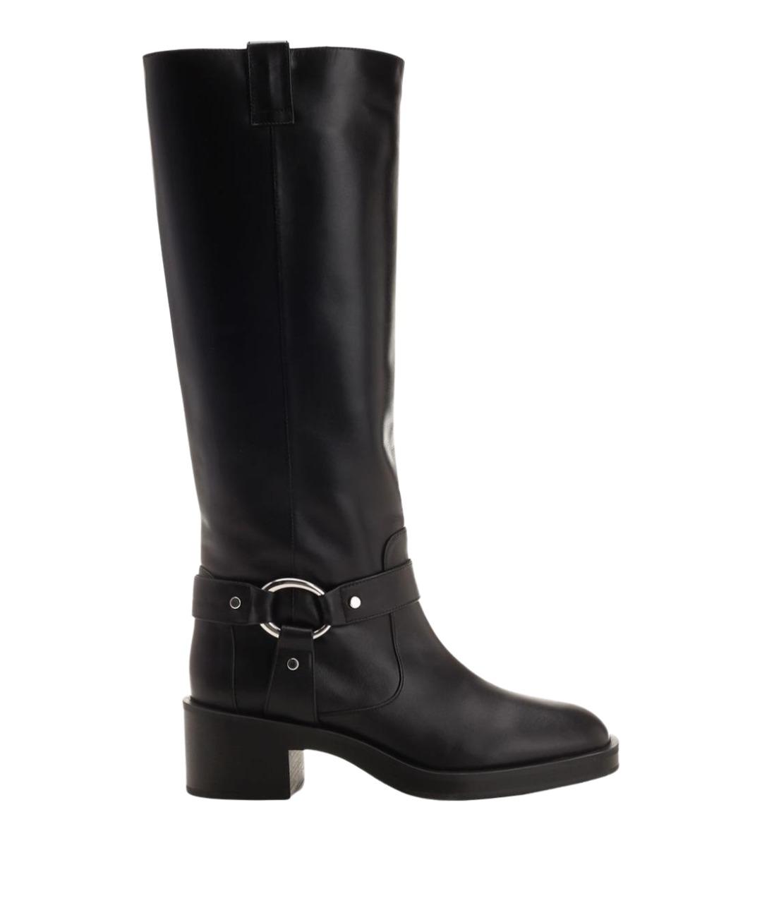 STUART WEITZMAN Черные кожаные сапоги, фото 1