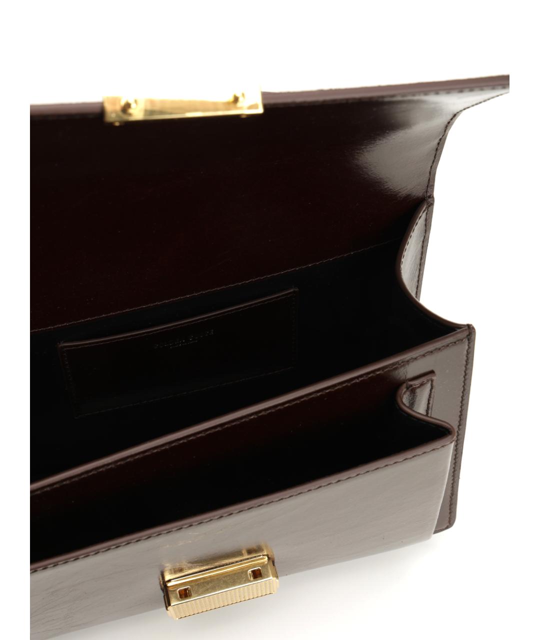 GOLDEN GOOSE DELUXE BRAND Коричневая кожаная сумка с короткими ручками, фото 4