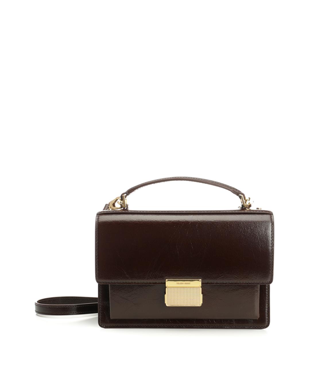 GOLDEN GOOSE DELUXE BRAND Коричневая кожаная сумка с короткими ручками, фото 1