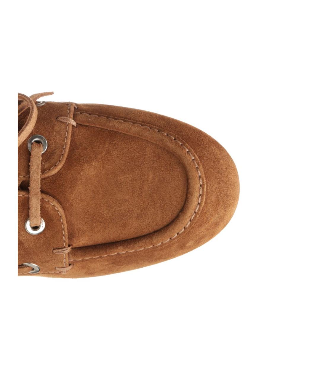 STUART WEITZMAN Коричневые замшевые мокасины, фото 4