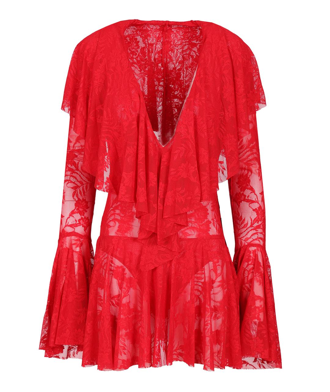 NORMA KAMALI Красное полиамидовое коктейльное платье, фото 1