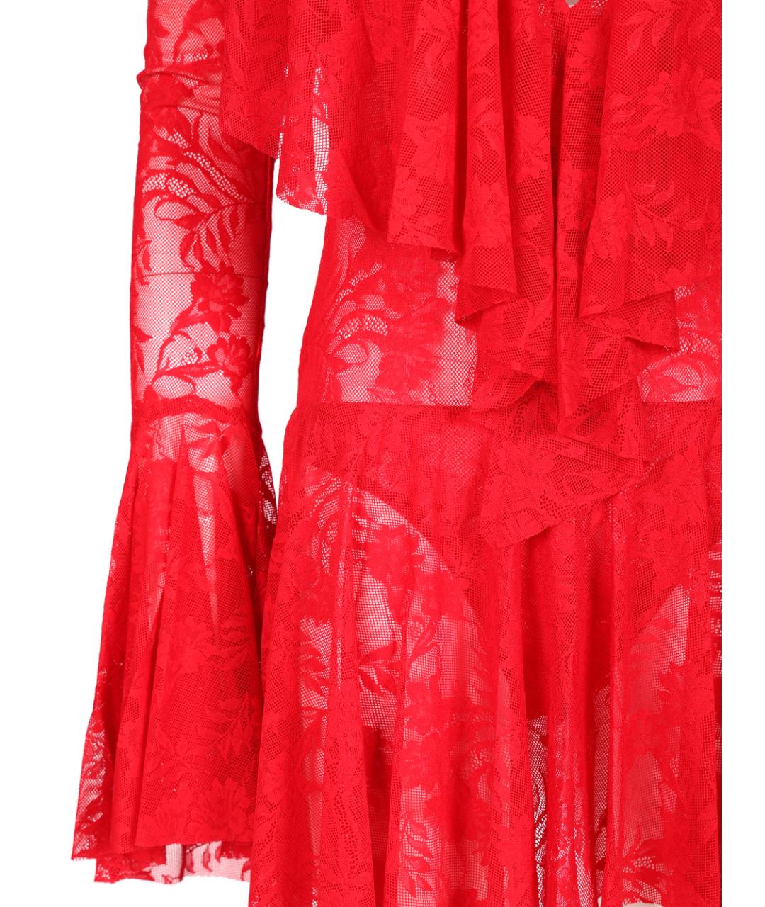 NORMA KAMALI Красное полиамидовое коктейльное платье, фото 6