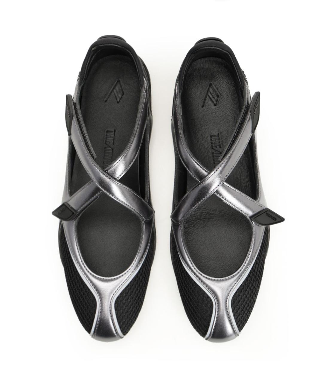 THE ATTICO Черные текстильные балетки, фото 4