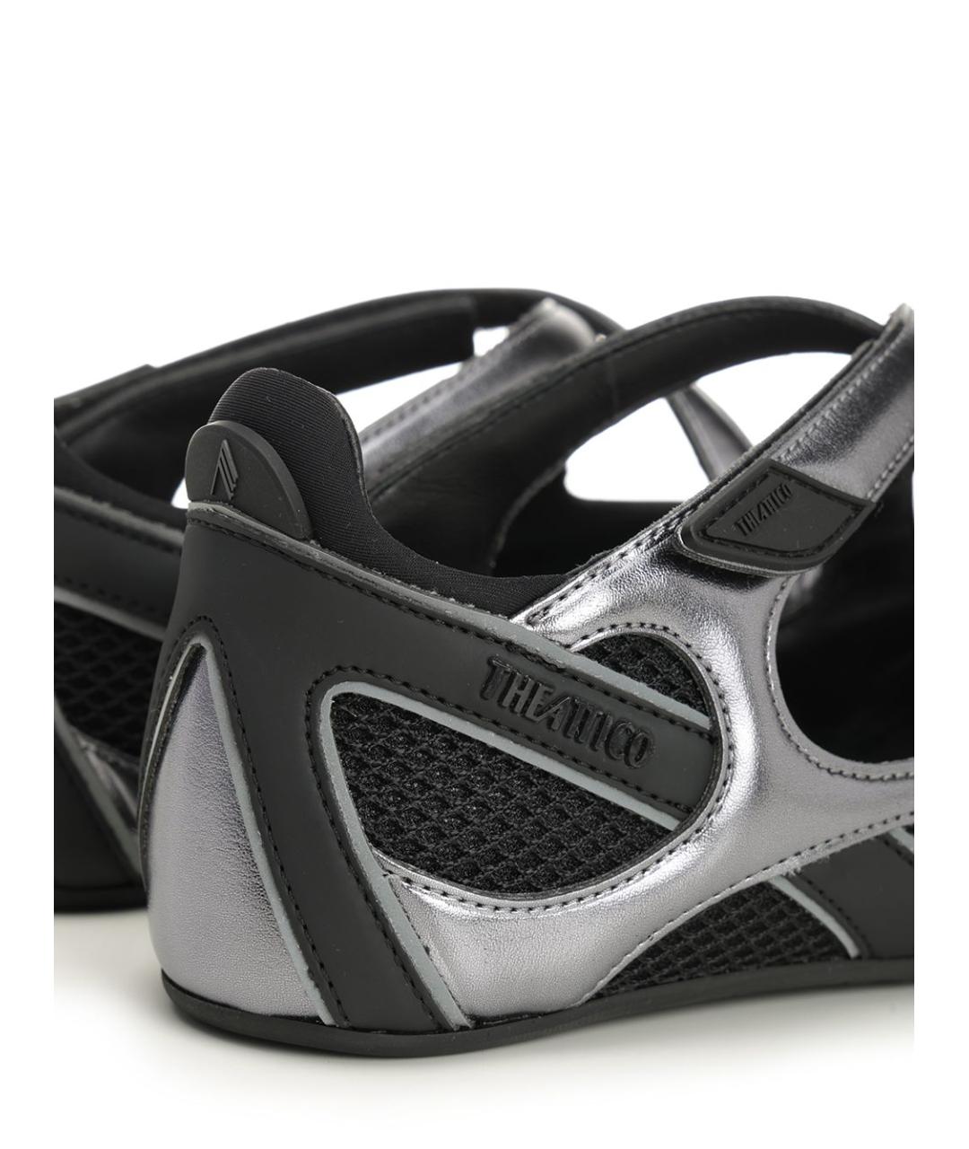 THE ATTICO Черные текстильные балетки, фото 7