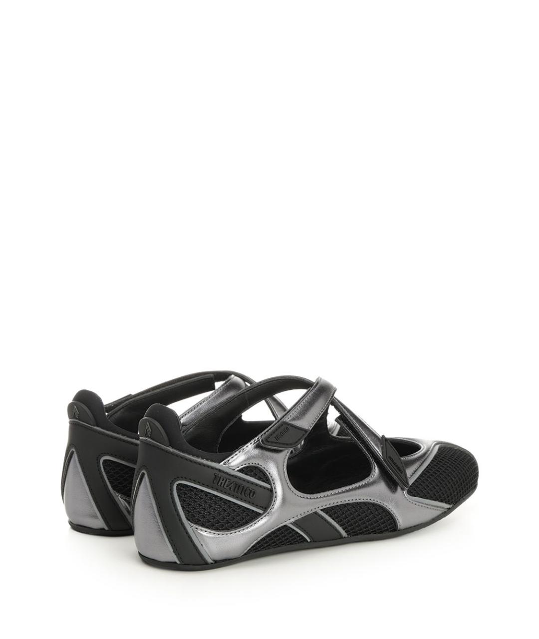 THE ATTICO Черные текстильные балетки, фото 3