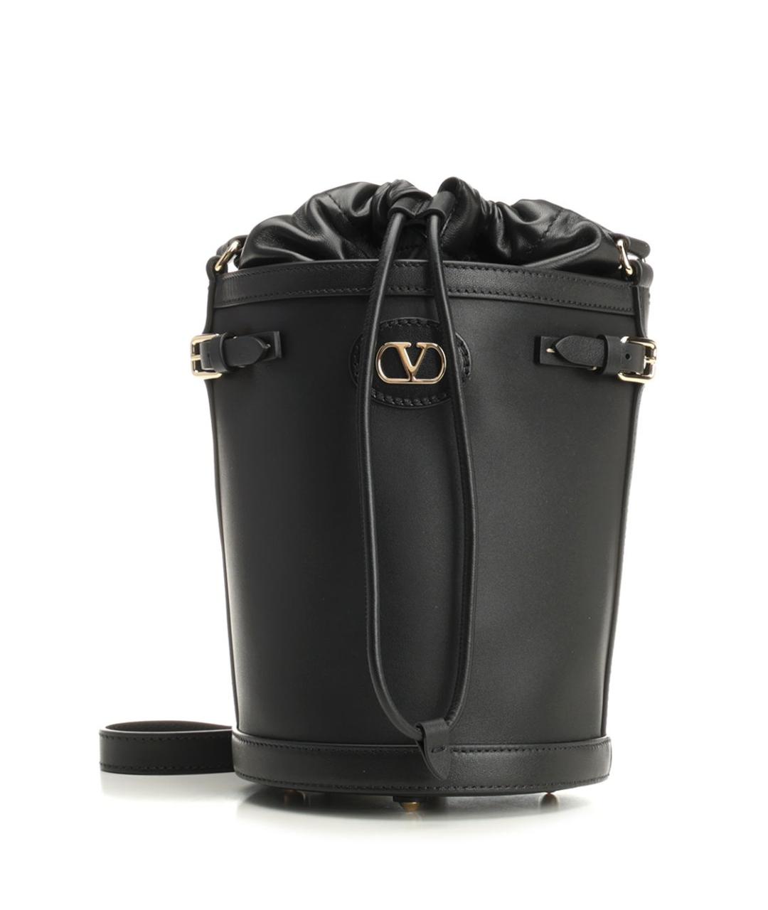 VALENTINO Черная кожаная сумка через плечо, фото 1
