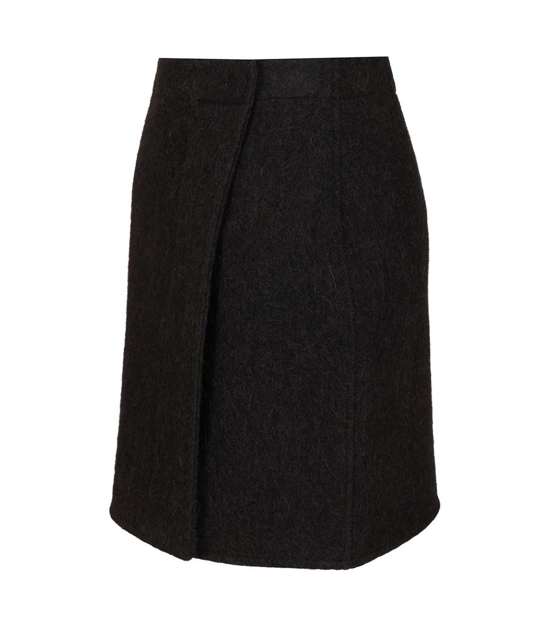 LEMAIRE Черная хлопковая юбка миди, фото 3