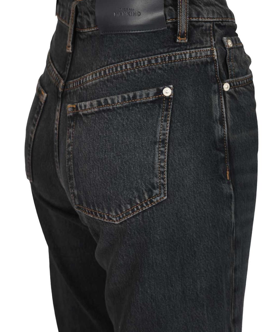 7 FOR ALL MANKIND Темно-синие хлопковые прямые джинсы, фото 3