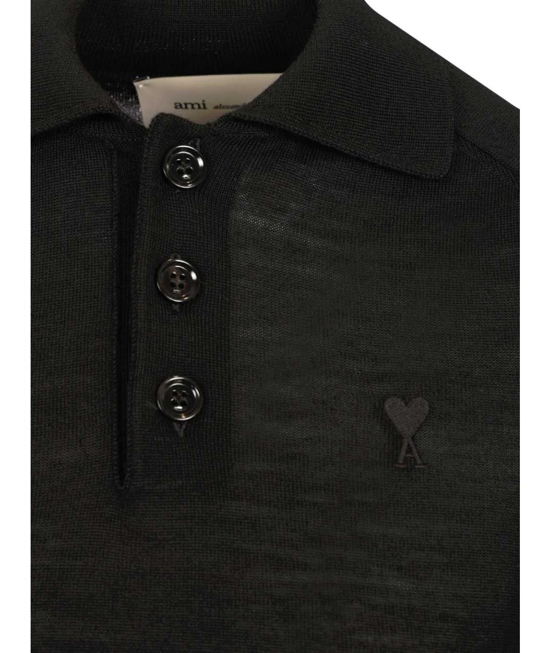 Ami Paris Черный шерстяной джемпер / свитер, фото 3