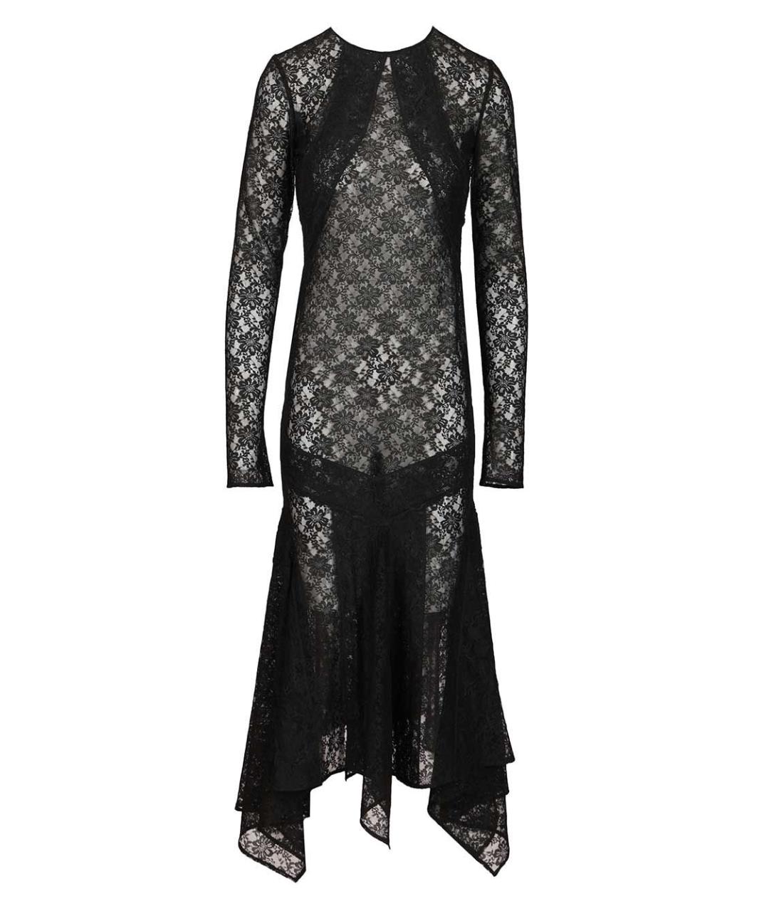 THE ATTICO Черное полиамидовое вечернее платье, фото 1