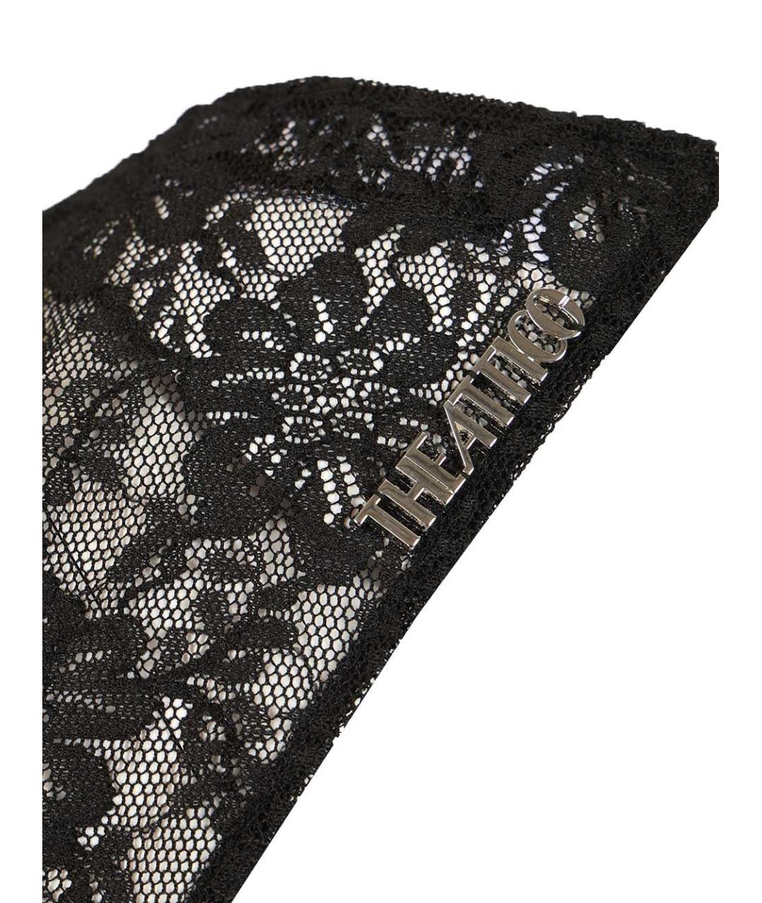 THE ATTICO Черное полиамидовое вечернее платье, фото 6