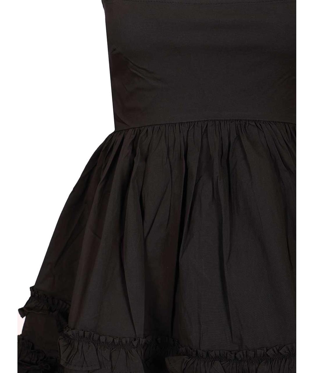 GANNI Черное хлопковое повседневное платье, фото 4