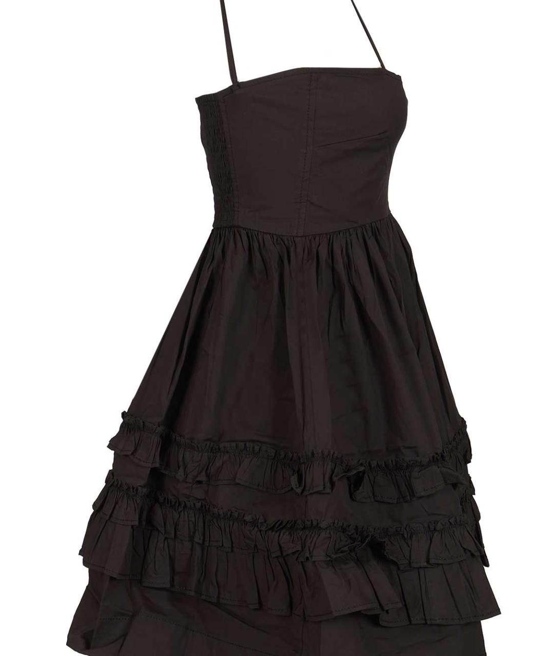 GANNI Черное хлопковое повседневное платье, фото 3