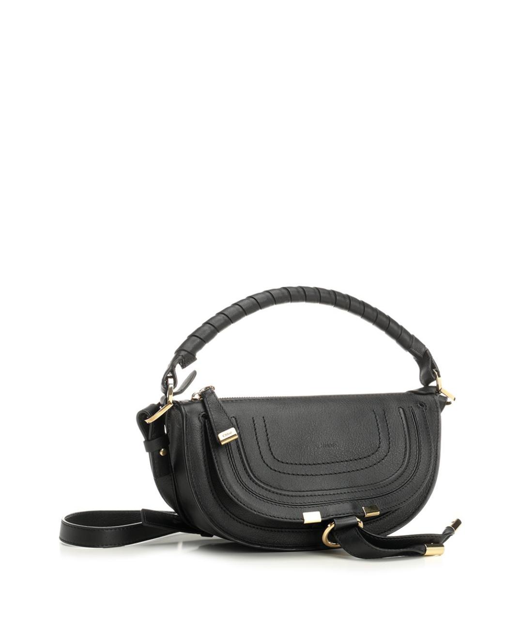 CHLOE Черная кожаная сумка через плечо, фото 2