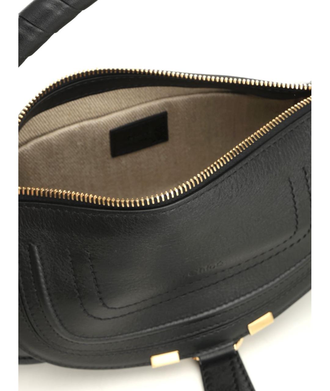 CHLOE Черная кожаная сумка через плечо, фото 4