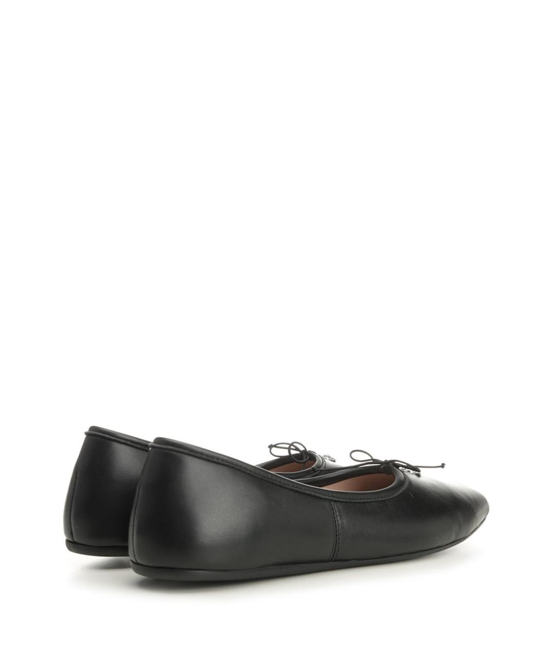VIVIENNE WESTWOOD Черные кожаные балетки, фото 3