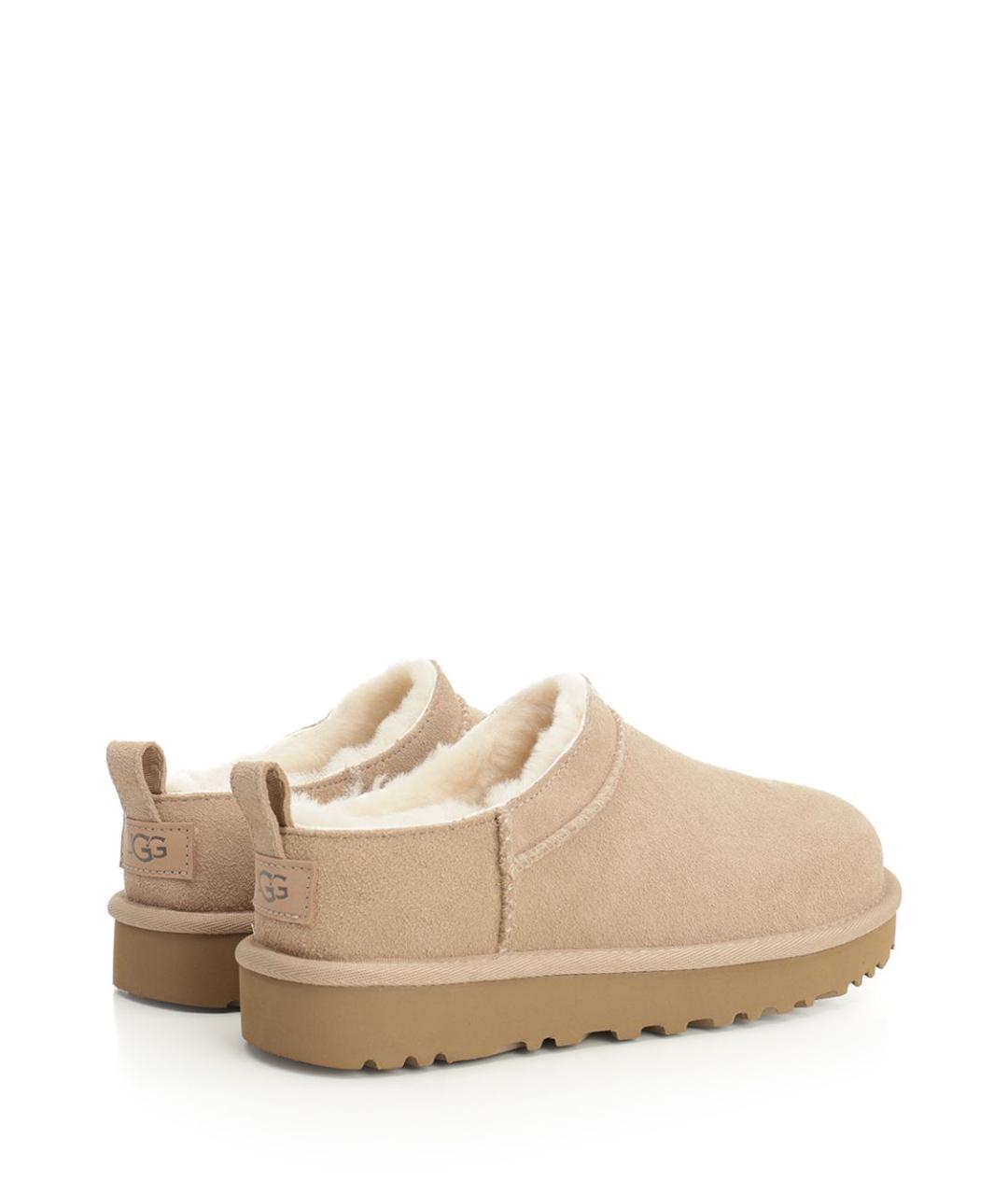 UGG AUSTRALIA Бежевые замшевые сабо, фото 3