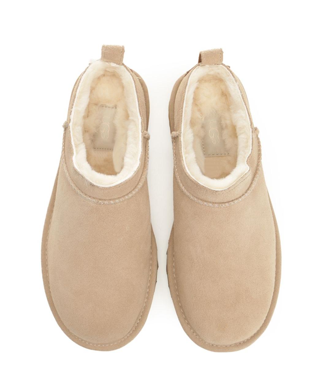 UGG AUSTRALIA Бежевые замшевые сабо, фото 5