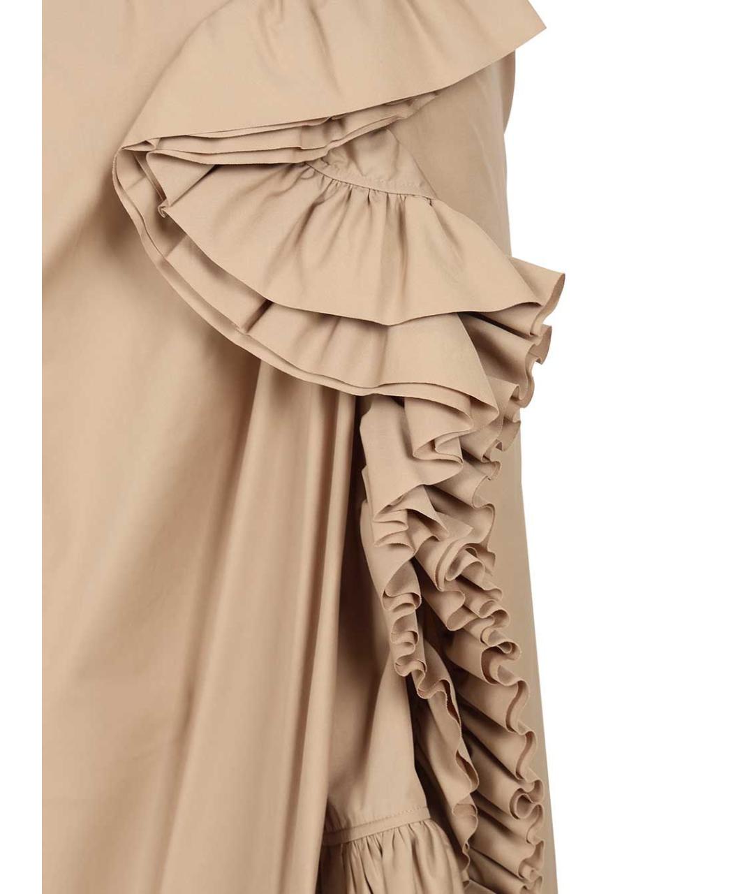 DRIES VAN NOTEN Бежевая хлопковая юбка миди, фото 4