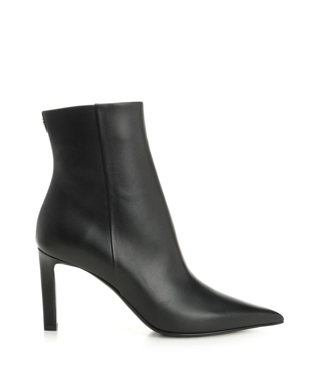 JIMMY CHOO Черные кожаные ботильоны, фото 1