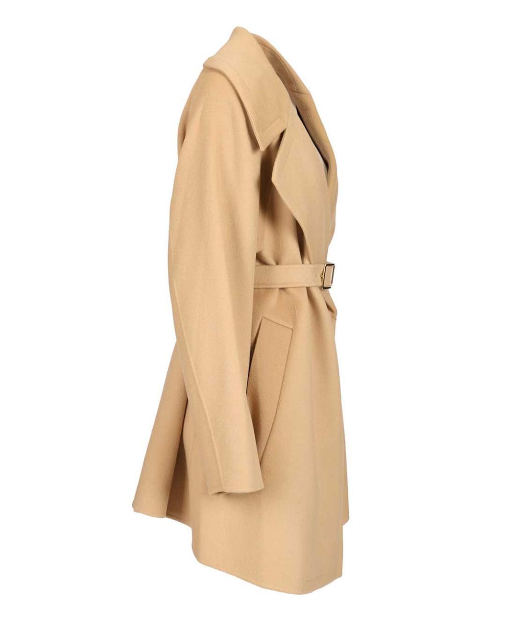 SPORTMAX Бежевое шерстяное пальто, фото 3