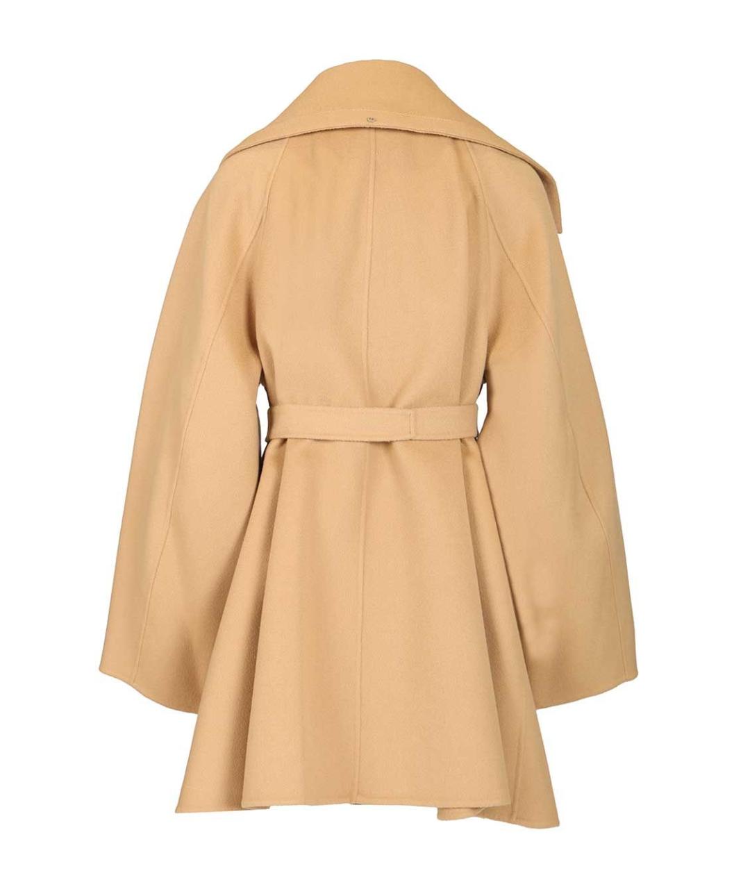 SPORTMAX Бежевое шерстяное пальто, фото 2