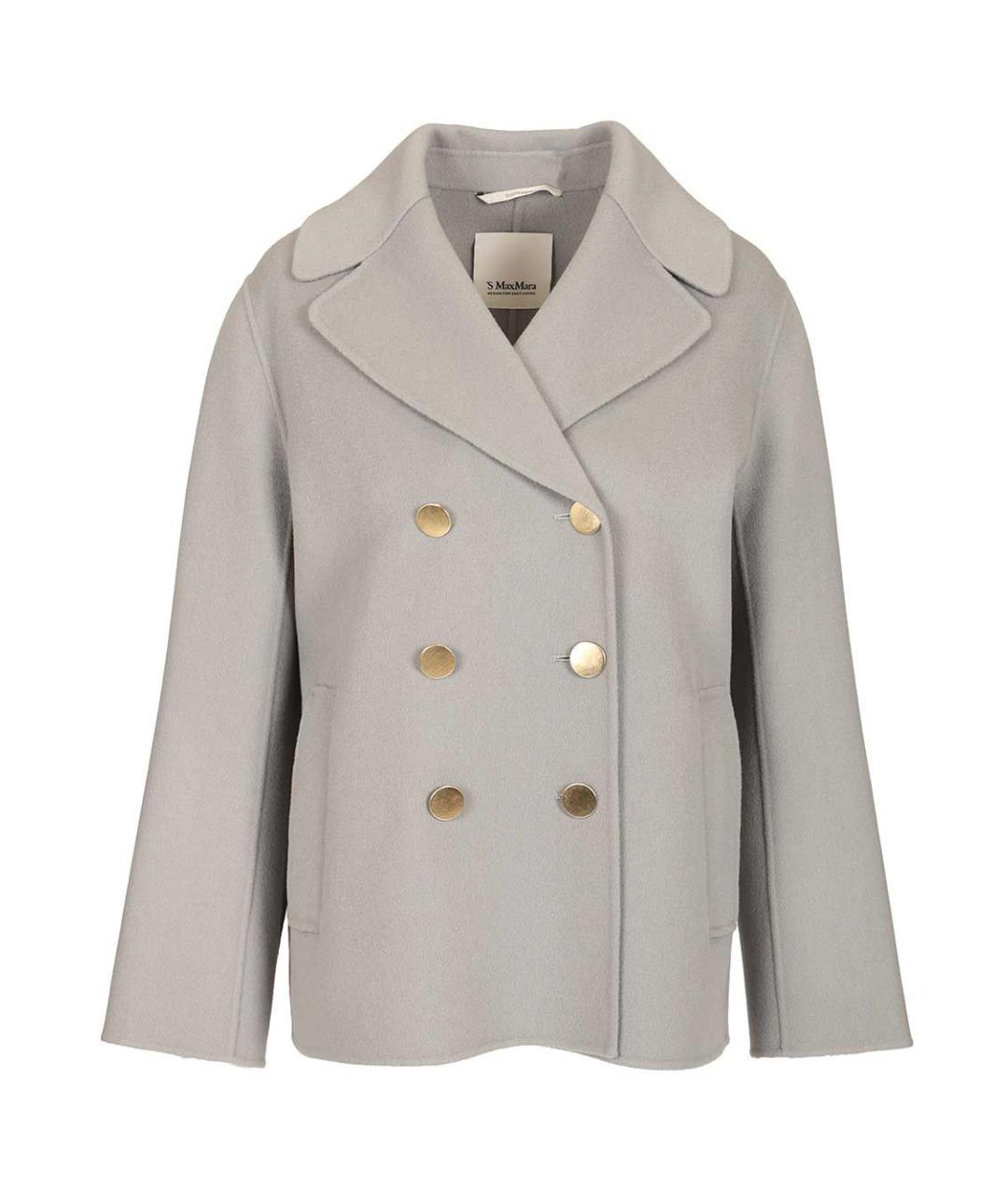 'S MAX MARA Серое шерстяное пальто, фото 1
