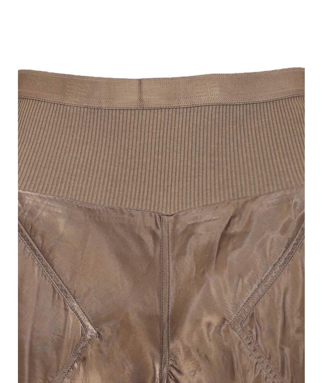 RICK OWENS Коричневые вискозные брюки узкие, фото 4