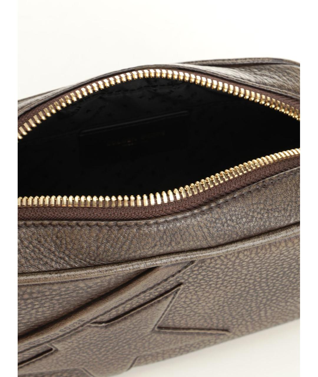GOLDEN GOOSE DELUXE BRAND Коричневая кожаная сумка через плечо, фото 4