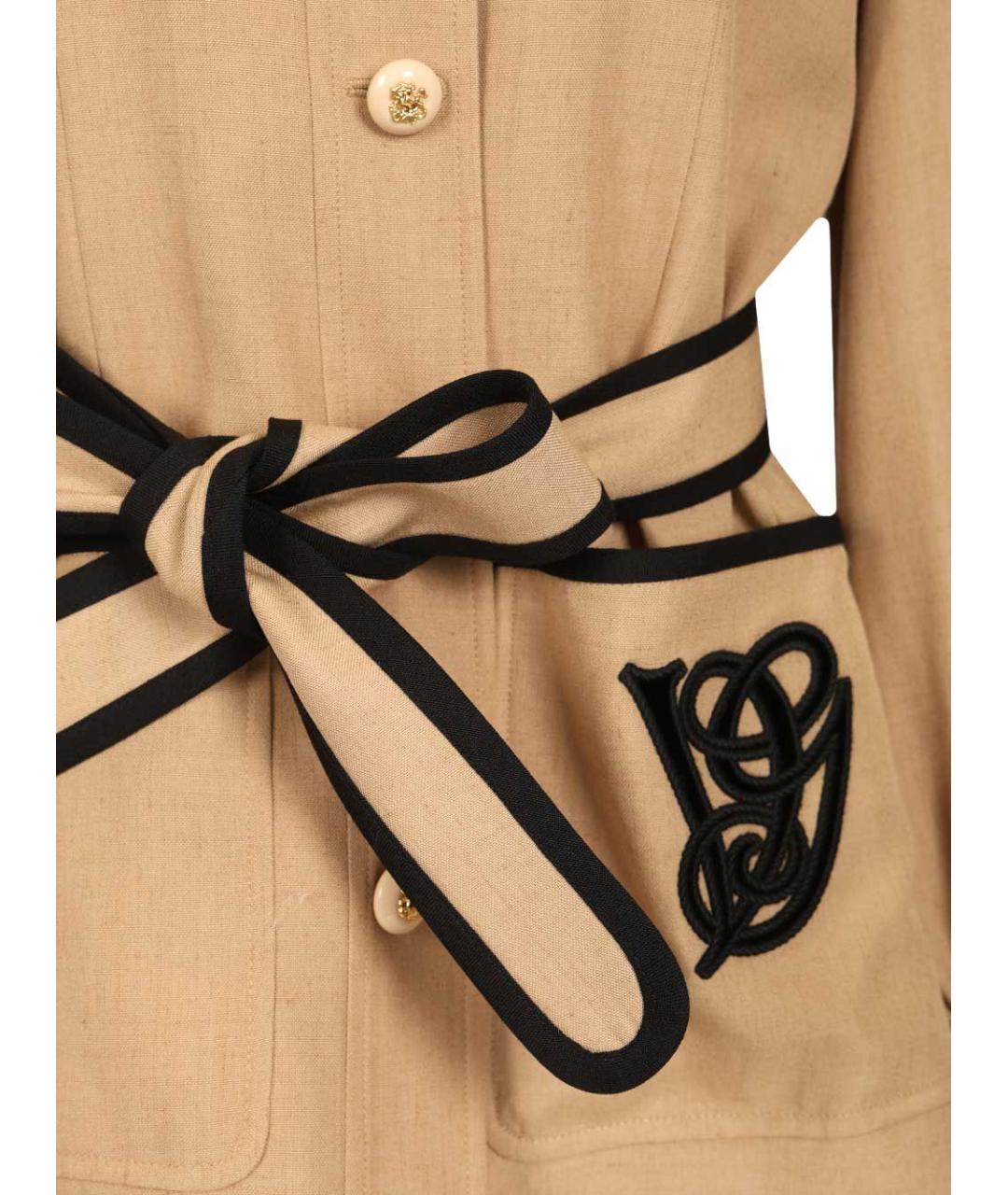 VALENTINO Бежевая вискозная куртка, фото 5