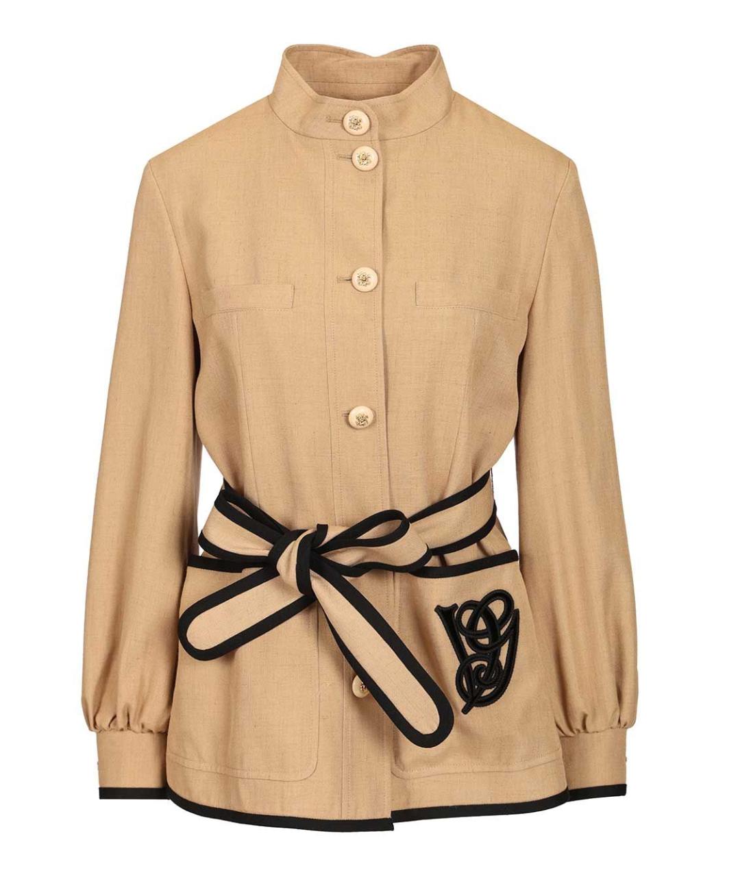 VALENTINO Бежевая вискозная куртка, фото 1