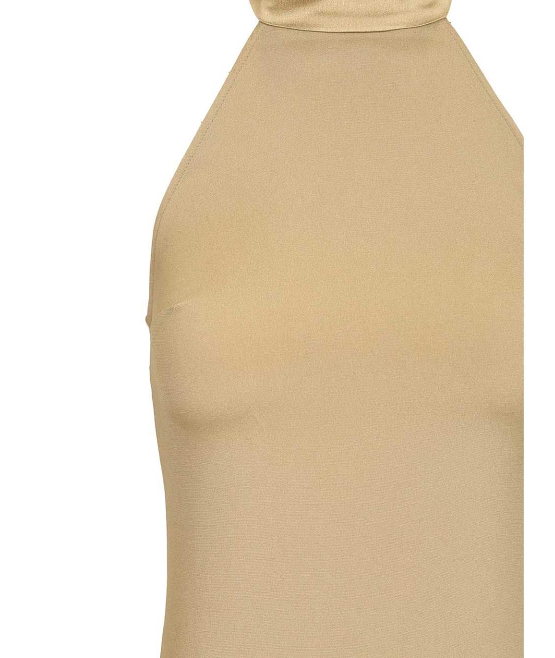 TALLER MARMO Золотое ацетатное коктейльное платье, фото 4