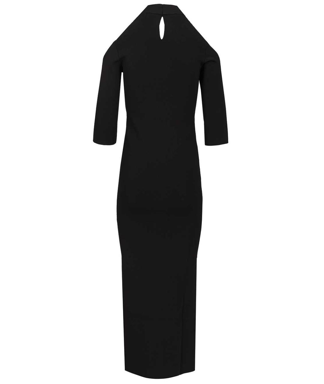 FEDERICA TOSI Черное вискозное платье, фото 2