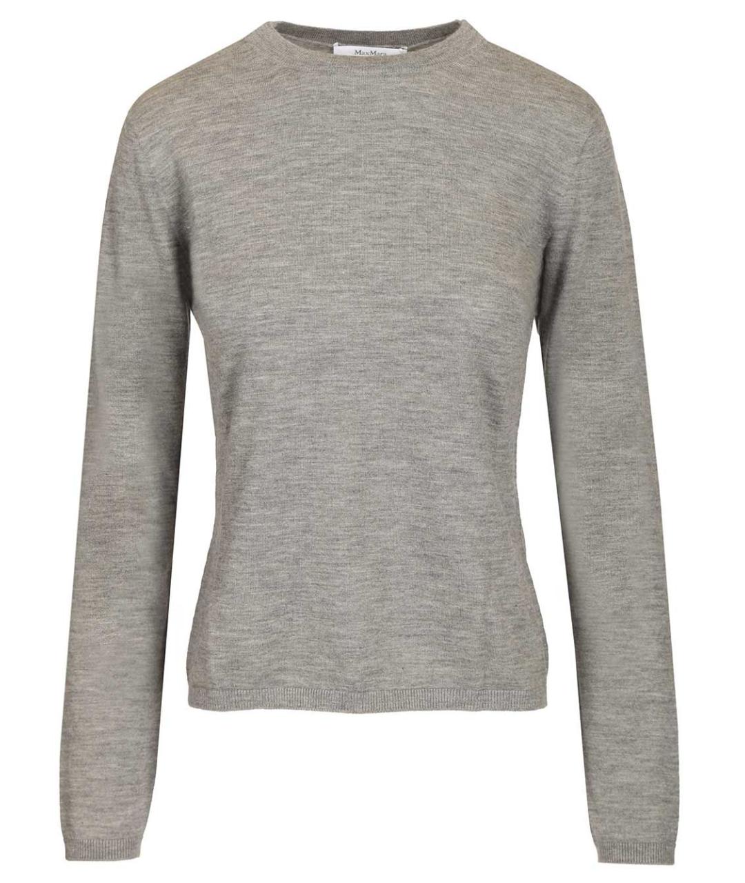 MAX MARA Серый кашемировый джемпер / свитер, фото 1