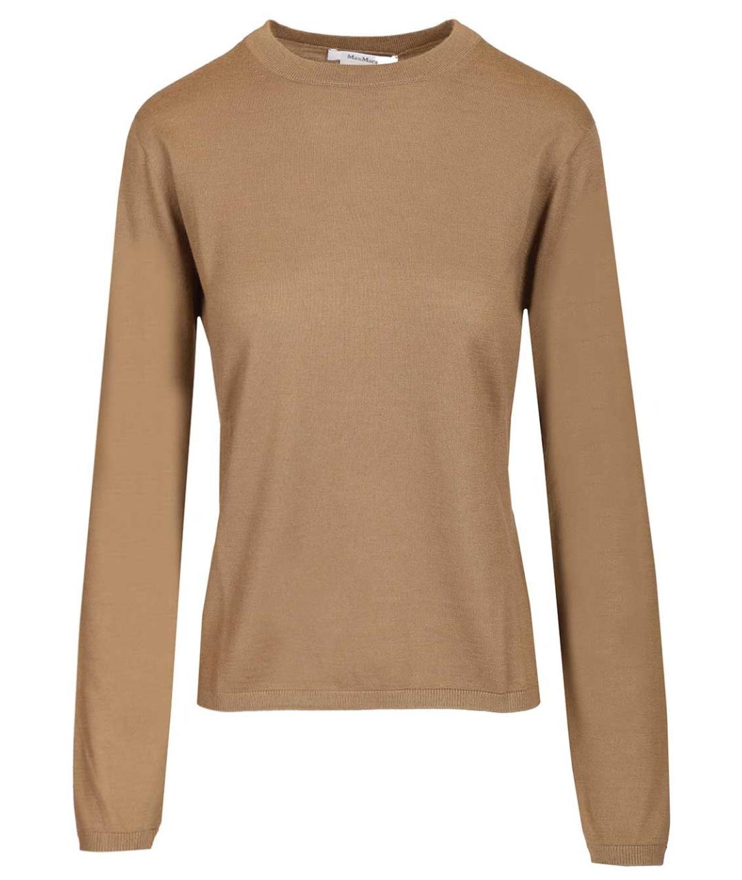 MAX MARA Коричневый кашемировый джемпер / свитер, фото 1