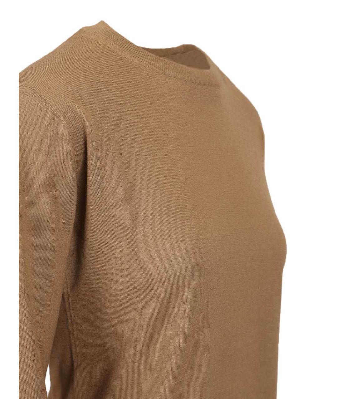 MAX MARA Коричневый кашемировый джемпер / свитер, фото 4