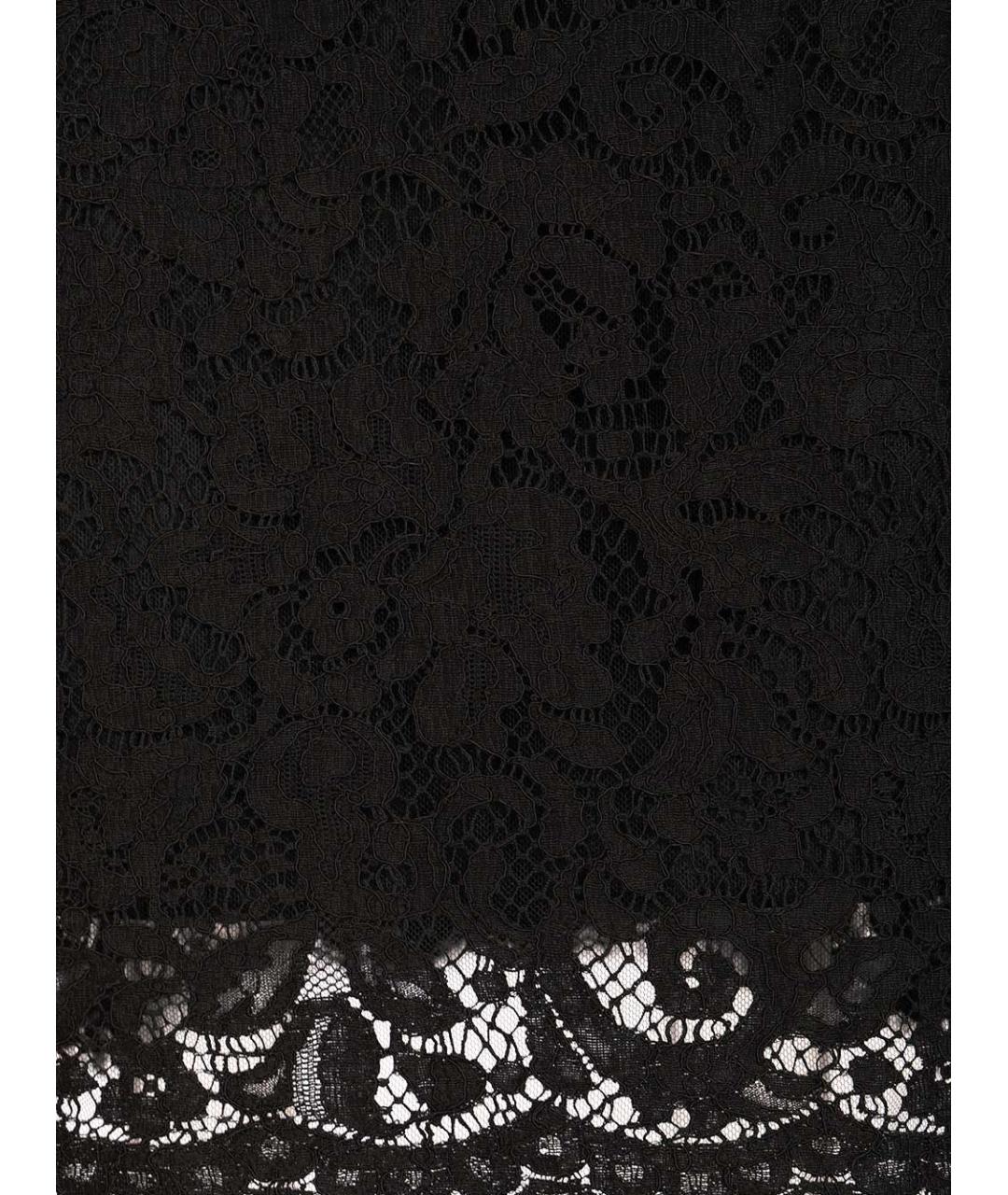 DOLCE&GABBANA Черная хлопковая юбка миди, фото 5