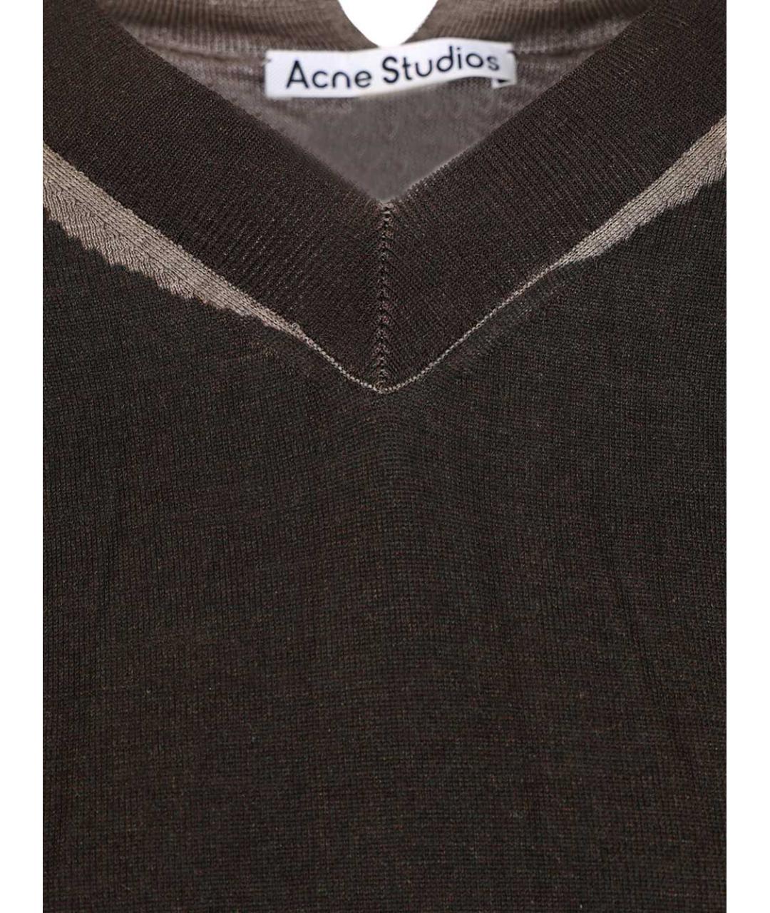 ACNE STUDIOS Коричневый шерстяной джемпер / свитер, фото 4